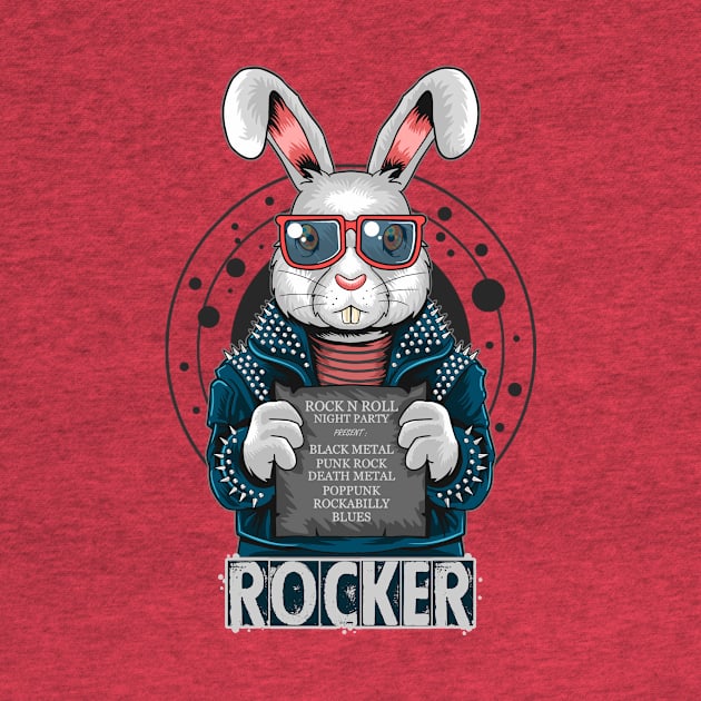 Rocker rabbit by clickprint